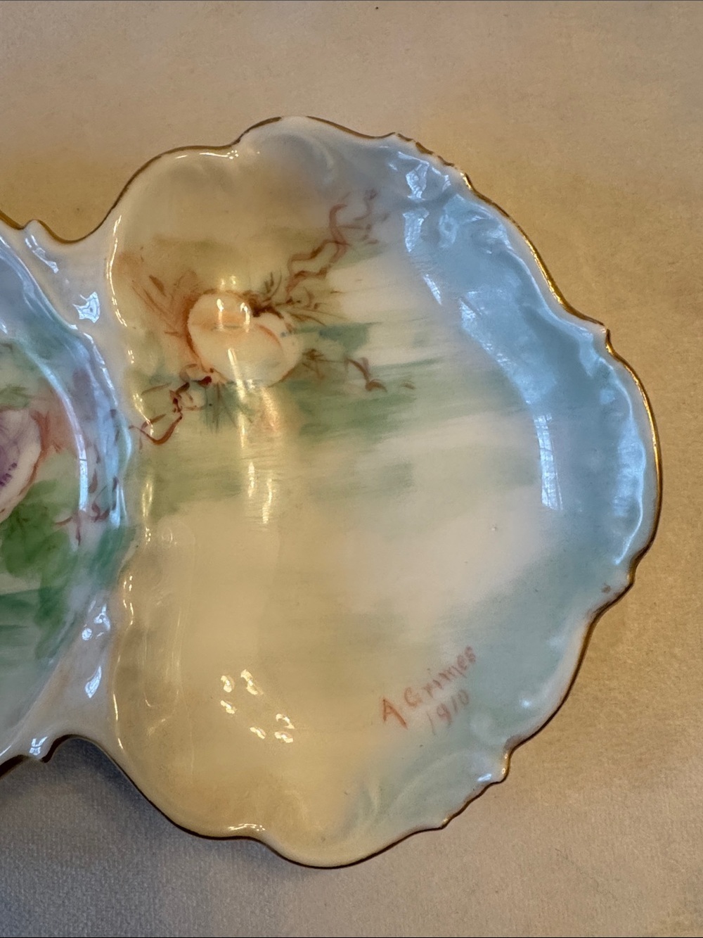 Stunning! Vintage! T&V Limoges France Sardine Server Sea Life, Shells Tray - Picture 3 of 12